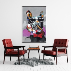 Magnétique 28 x 42 -  bulldog abstrait avec un cigare