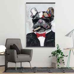 Magnetic 28 x 42 - Smoking gangster bulldog