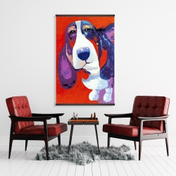 Magnétique 28 x 42 - Chien basset abstrait et coloré