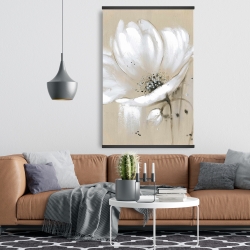 Magnétique 28 x 42 - Fleur sauvage blanche et abstraite