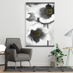 Magnétique 28 x 42 - Fleurs en noir et blanc