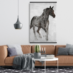 Magnétique 28 x 42 - Cheval brun abstrait