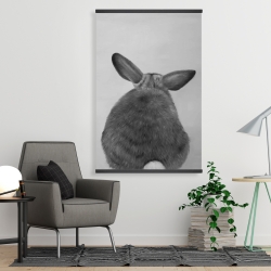 Magnétique 28 x 42 - Petit lapin de dos