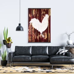 Magnetic 28 x 42 - Rooster silhouette