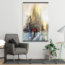 Magnétique 28 x 42 - Rue abstraite sous la pluie