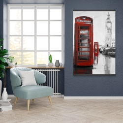 Magnétique 28 x 42 - Cabine téléphonique rouge et le big ben