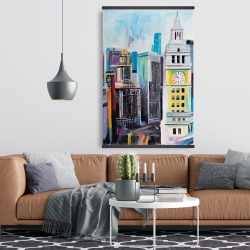 Magnétique 28 x 42 - Paysage urbain coloré de manhattan