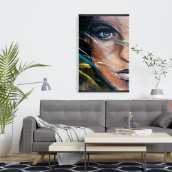 Magnétique 20 x 30 - Visage de femme coloré