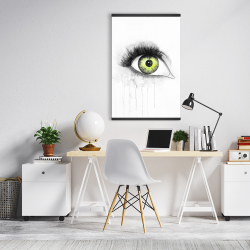 Magnetic 20 x 30 - Green eye in watercolor