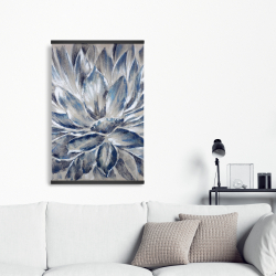Magnétique 20 x 30 - Fleur grise et bleue