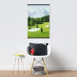 Magnétique 20 x 30 - Terrain de golf avec vue sur les montagnes