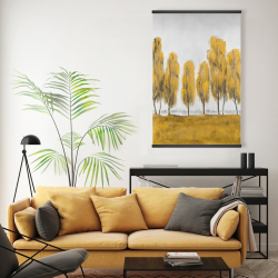 Magnétique 20 x 30 - Sept arbres jaunes abstraits