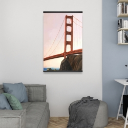 Magnétique 20 x 30 - Coucher de soleil sur le golden gate bridge