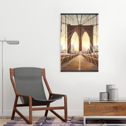 Magnétique 20 x 30 - Coucher de soleil sur le pont de brooklyn