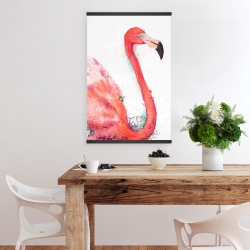 Magnétique 20 x 30 - Flamant rose éclaboussant