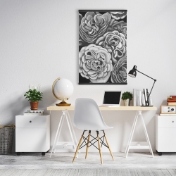 Magnétique 20 x 30 - Dahlias en tons de gris