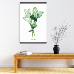 Magnetic 20 x 30 - Tied up basil leaves bundle - fr