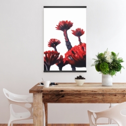 Magnétique 20 x 30 - Fleurs tropicales rouge