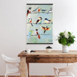 Magnetic 20 x 30 - Small abstract colorful birds