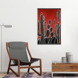 Magnetic 20 x 30 - Black tall cactus