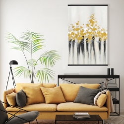 Magnetic 20 x 30 - Abstract gold flowers 