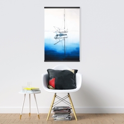 Magnetic 20 x 30 - White boat on a deep blue water