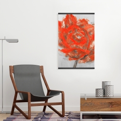 Magnétique 20 x 30 - Fleur rouge abstraite