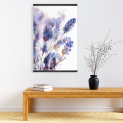 Magnetic 20 x 30 - Watercolor lavender flowers with blur effect