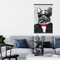 Magnetic 20 x 30 - Smoking gangster bulldog