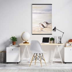 Magnetic 20 x 30 - Two sandpipers on the beach