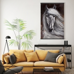 Magnétique 20 x 30 - Fier cheval blanc