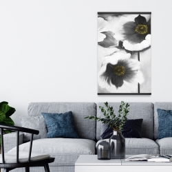 Magnétique 20 x 30 - Fleurs en noir et blanc