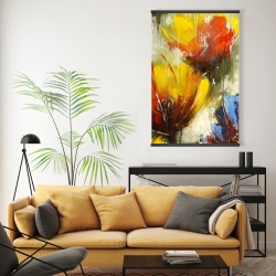 Magnétique 20 x 30 - Fleurs jaunes texturées