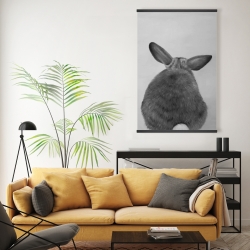 Magnétique 20 x 30 - Petit lapin de dos