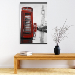 Magnétique 20 x 30 - Cabine téléphonique rouge et le big ben