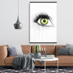 Magnetic 28 x 42 - Green eye in watercolor