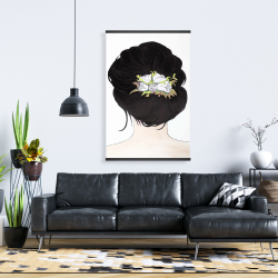 Magnétique 28 x 42 - Fleurs dans les cheveux brun