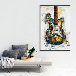 Magnétique 28 x 42 - Guitare colorée abstraite