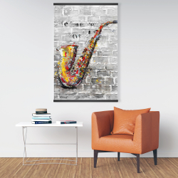 Magnetic 28 x 42 - Graffiti of a saxophone