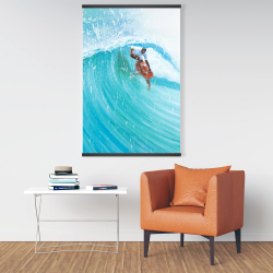 Magnetic 28 x 42 - Surfer in the middle of the wave