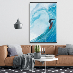 Magnétique 28 x 42 - Surfeur sur une grande vague