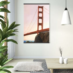 Magnétique 28 x 42 - Coucher de soleil sur le golden gate bridge