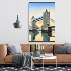 Magnétique 28 x 42 - Coucher de soleil sur le london bridge