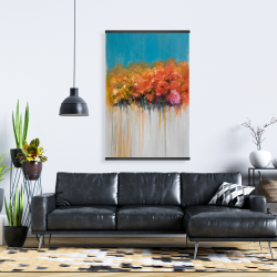 Magnétique 28 x 42 - Bouquet de fleurs orangées