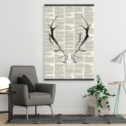 Magnétique 28 x 42 - Bois de cerf sur papier journal