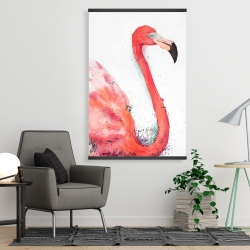 Magnétique 28 x 42 - Flamant rose éclaboussant