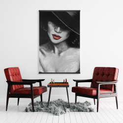 Magnetic 28 x 42 - Mysterious red lips lady