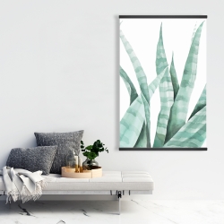 Magnétique 28 x 42 - Plante désertique rayée à l'aquarelle