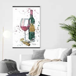 Magnetic 28 x 42 - Bottle of red wine