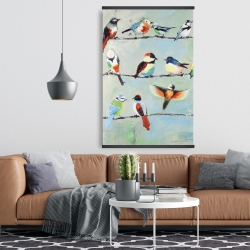 Magnetic 28 x 42 - Small abstract colorful birds